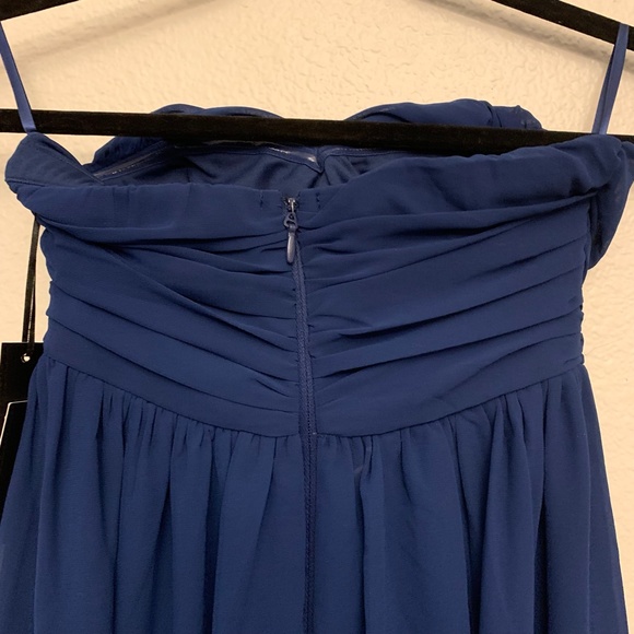 Lulu's Blue Prom Dress with Elegant Design - Picture 4 of 6